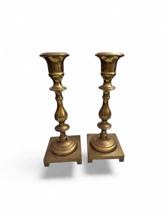Other - Brass Candlestick Pair - Vintage solid brass candlestick holders